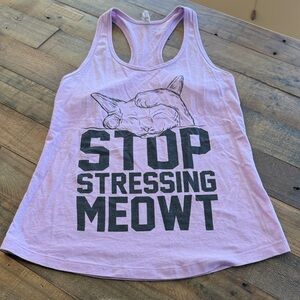 Next Level Apparel Pink Cat Tank Top